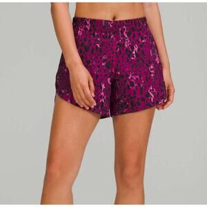 Lululemon Track That Mid Rise Lined Shorts 5” Cheetah Camo